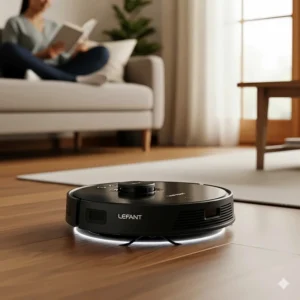 The Lefant robot vacuum operates quietly while cleaning, making it ideal for use while you are at home.