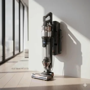 The sleek, custom charging station for the cordless version of the most expensive vacuum with long battery life.