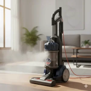 Vacuum cleaner made in USA featuring advanced HEPA filtration for superior dust and allergen capture.