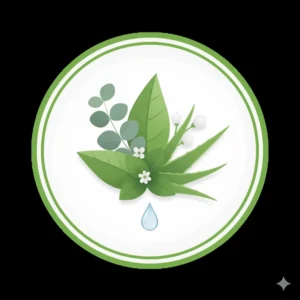 Icon representing plant-based and naturally derived ingredients found in Method cleaner bathroom products.