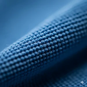 Close-up illustration of the ultra-fine weave texture of the microfiber cloth for glass and mirrors, showing its lint-free technology.