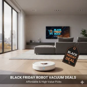 An entry-level robot vacuum highlighting high-value features for budget-conscious shoppers.