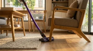 Lightweight vacuum for small apartments maneuvering around tight corners and chair legs.