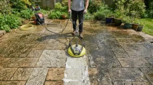 A 4000 PSI gas pressure washer for heavy-duty cleaning flagstone patio stones